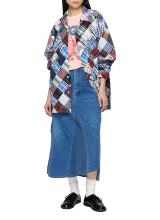 Figure View - Click To Enlarge - QUIITO - Oversized Multi Check Shirt