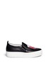 Main View - Click To Enlarge - JOSHUA SANDERS - 'Popcorn' embroidered leather skate slip-ons
