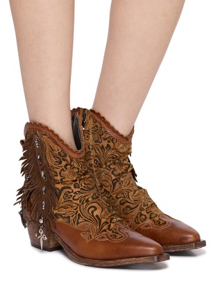 Figure View - Click To Enlarge - EL VAQUERO - Kama 40 Leather Charro Boots