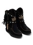 Detail View - Click To Enlarge - EL VAQUERO - Arya Studded Suede Wedge Moccasin Boots