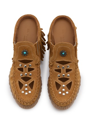 Detail View - Click To Enlarge - EL VAQUERO - Bella Suede Wedge Slip-ons