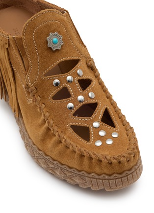 Detail View - Click To Enlarge - EL VAQUERO - Bella Suede Wedge Slip-ons