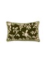 ANKE DRECHSEL Liza Embroidered Cushion — Grass Green