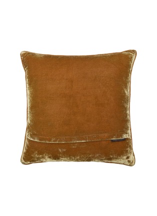 Detail View - Click To Enlarge - ANKE DRECHSEL - Liza Embroidered Cushion — Light Brown