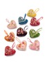  - ANKE DRECHSEL - Silk Velvet Embroidered Heart Single Ornament