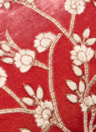 Detail View - Click To Enlarge - ANKE DRECHSEL - Tuileries Embroidered Cushion — Sherbet