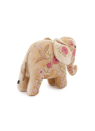 Detail View - Click To Enlarge - ANKE DRECHSEL - Liza Silk Velvet Elephant — Taupe