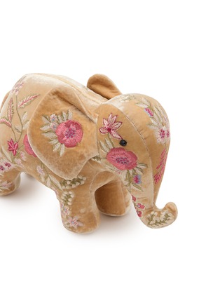 Detail View - Click To Enlarge - ANKE DRECHSEL - Liza Silk Velvet Elephant — Taupe