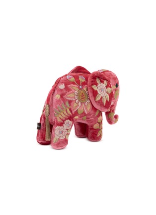 Detail View - Click To Enlarge - ANKE DRECHSEL - Madame Bovary Silk Velvet Mini Elephant — Watermelon