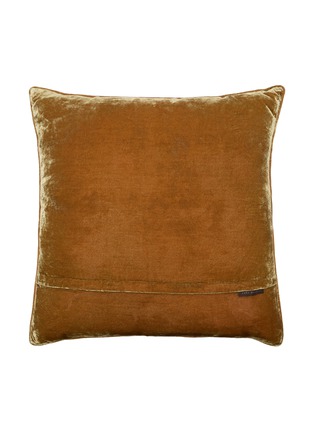 Detail View - Click To Enlarge - ANKE DRECHSEL - Liza Embroidered Cushion — Light Brown