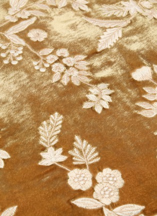 Detail View - Click To Enlarge - ANKE DRECHSEL - Liza Embroidered Cushion — Light Brown