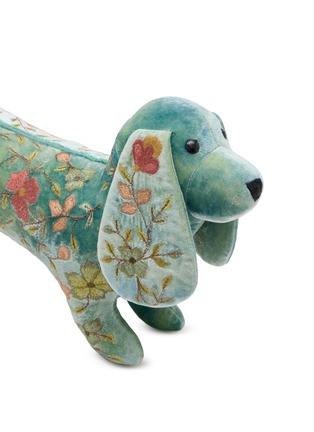 Detail View - Click To Enlarge - ANKE DRECHSEL - Abby Silk Velvet Dachshund — Shaded Lagoon