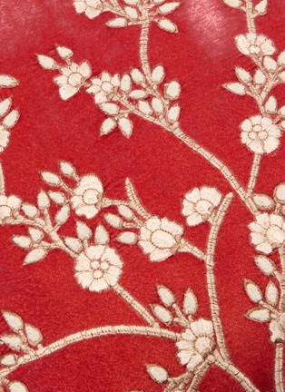 Detail View - Click To Enlarge - ANKE DRECHSEL - Tuileries Embroidered Cushion — Sherbet