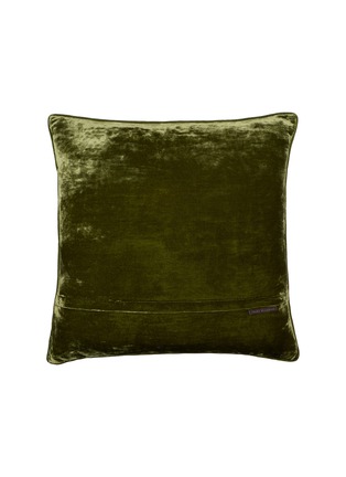 Detail View - Click To Enlarge - ANKE DRECHSEL - Liza Embroidered Cushion — Grass Green