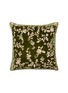 ANKE DRECHSEL Liza Embroidered Cushion — Grass Green