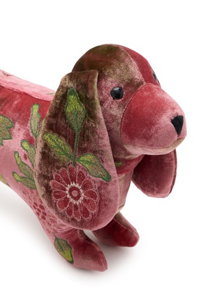 Detail View - Click To Enlarge - ANKE DRECHSEL - Bouquet Silk Velvet Dachshund — Shaded Pink