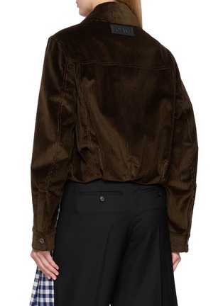 Back View - Click To Enlarge - LOEWE - Cropped Corduroy Trucker Jacket