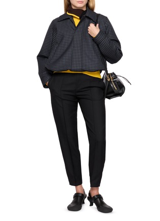 Figure View - Click To Enlarge - LOEWE - Gingham Drawstring Hem Jacket
