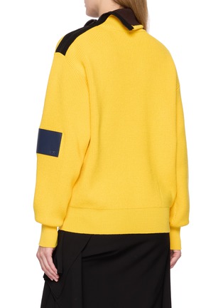 Back View - Click To Enlarge - LOEWE - Side Zip High Neck Knit Sweater