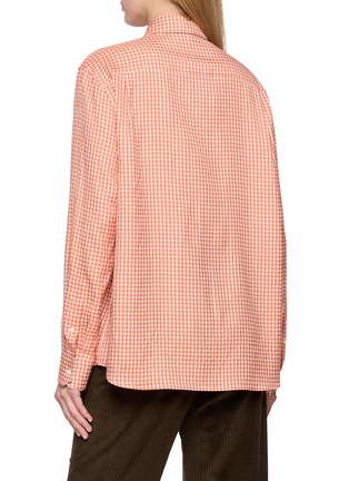 Back View - Click To Enlarge - LOEWE - Long Sleeve Chequered Silk Shirt