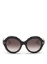 Main View - Click To Enlarge - VALENTINO GARAVANI - 'Rockstud' colourblock acetate sunglasses