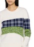  - LOEWE - X Cosima von Bonin Floral Check Panel Wool Sweater