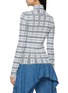 Back View - Click To Enlarge - LOEWE - Long Sleeve Chequered Ribbed Turtleneck Top