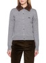 LOEWE Faux Fur Collar Knit Cardigan