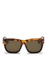 Main View - Click To Enlarge - VALENTINO GARAVANI - 'Rockstud' tortoiseshell brow bar acetate sunglasses