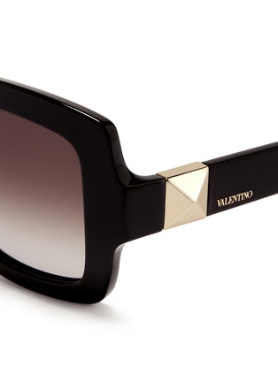 Detail View - Click To Enlarge - VALENTINO GARAVANI - Chunky oversize square frame acetate sunglasses