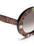 Detail View - Click To Enlarge - VALENTINO GARAVANI - 'Camubutterfly' oversize round acetate sunglasses