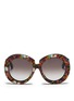 Main View - Click To Enlarge - VALENTINO GARAVANI - 'Camubutterfly' oversize round acetate sunglasses