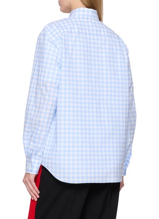 Back View - Click To Enlarge - LOEWE - X Cosima von Bonin Long Sleeve Patchwork Chequered Shirt
