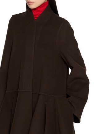  - LOEWE - Stand Collar Pleated Hem Short Coat