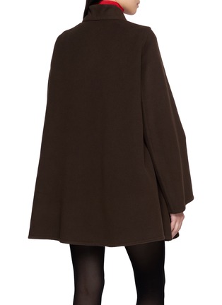 Back View - Click To Enlarge - LOEWE - Stand Collar Pleated Hem Short Coat
