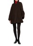 Figure View - Click To Enlarge - LOEWE - Stand Collar Pleated Hem Short Coat