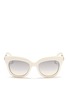 Main View - Click To Enlarge - VALENTINO GARAVANI - 'Rockstud' chunky cat eye frame acetate sunglasses