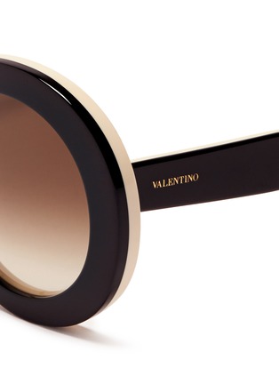 Detail View - Click To Enlarge - VALENTINO GARAVANI - Oversize round acetate sunglasses