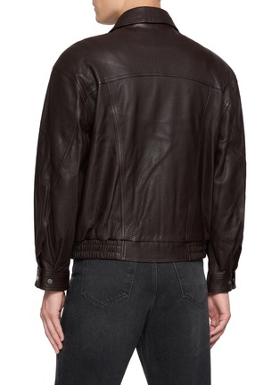 Back View - Click To Enlarge - DUNST - Oversized Leather Unisex Blouson Jacket