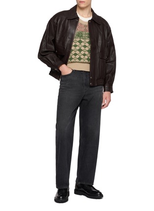 Figure View - Click To Enlarge - DUNST - Oversized Leather Unisex Blouson Jacket