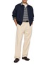 Figure View - Click To Enlarge - DUNST - Striped Knit Polo Sweater