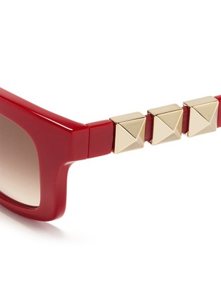 Detail View - Click To Enlarge - VALENTINO GARAVANI - 'Detachable Rockstud' acetate sunglasses