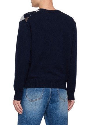 Back View - Click To Enlarge - DUNST - Argyle Unisex Crewneck Sweater