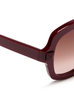 Detail View - Click To Enlarge - VALENTINO GARAVANI - Matte 'Rockstud' acetate sunglasses