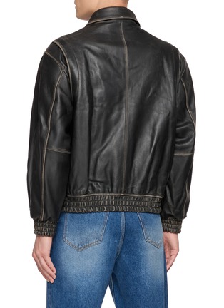 Back View - Click To Enlarge - DUNST - Worn-In Leather Unisex Blouson Jacket