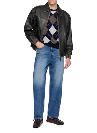 Figure View - Click To Enlarge - DUNST - Straight Leg Dark Wash Jeans