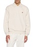DUNST Leather Logo Polo Sweatshirt