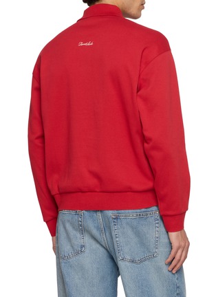 Back View - Click To Enlarge - DUNST - Leather Logo Polo Sweatshirt