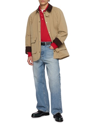 Figure View - Click To Enlarge - DUNST - Leather Logo Polo Sweatshirt
