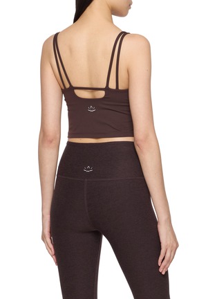 Back View - Click To Enlarge - BEYOND YOGA - In The Zone Strappy Cropped Tank Top